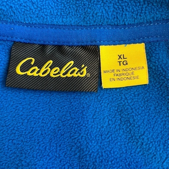CABELA’S blue fleece 1/4 Zip, in good condition, size XL - Picture 3 of 4